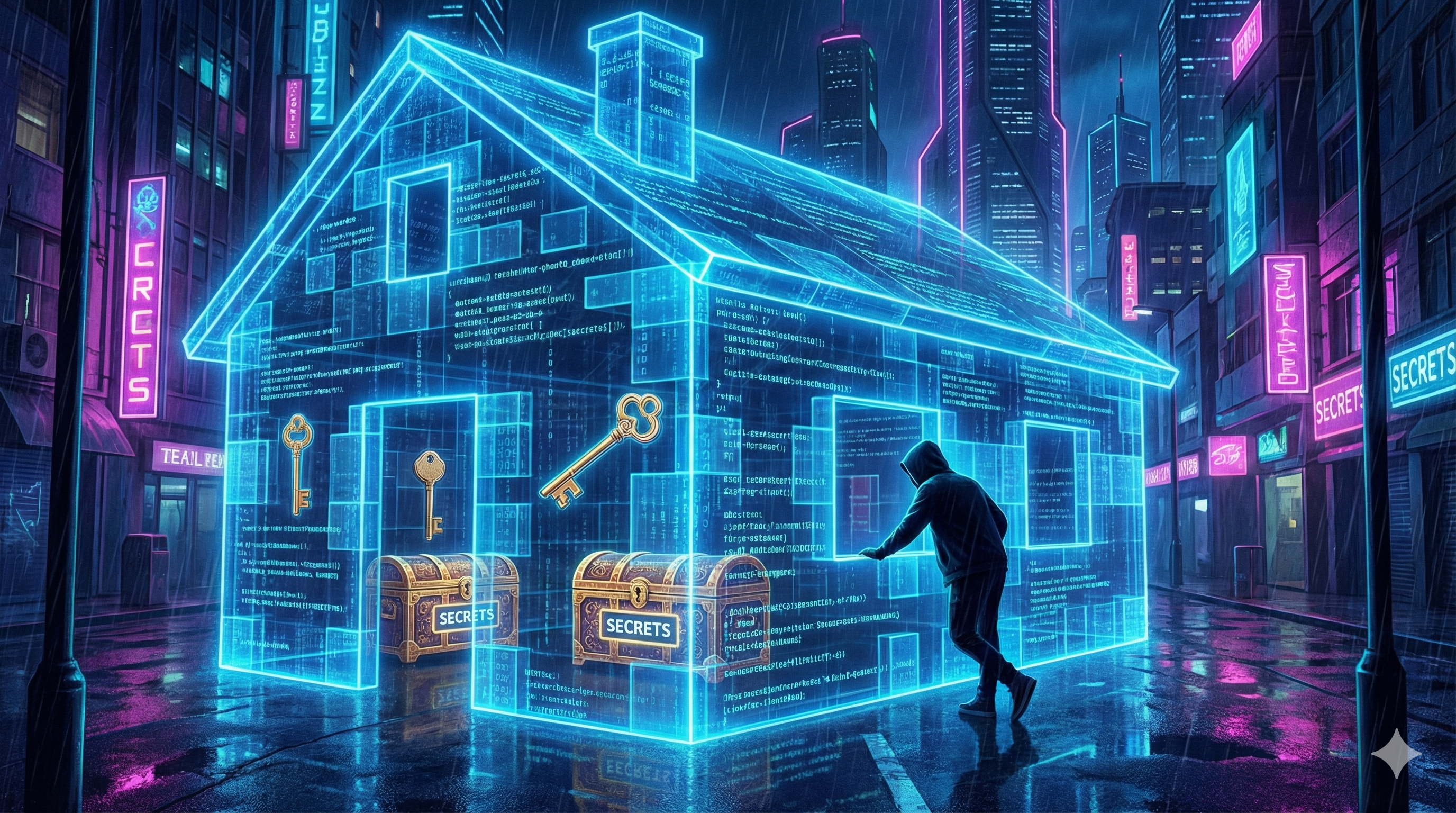 Hard-Coded Credentials - Illustration der Risiken von fest einprogrammierten Zugangsdaten im Quellcode