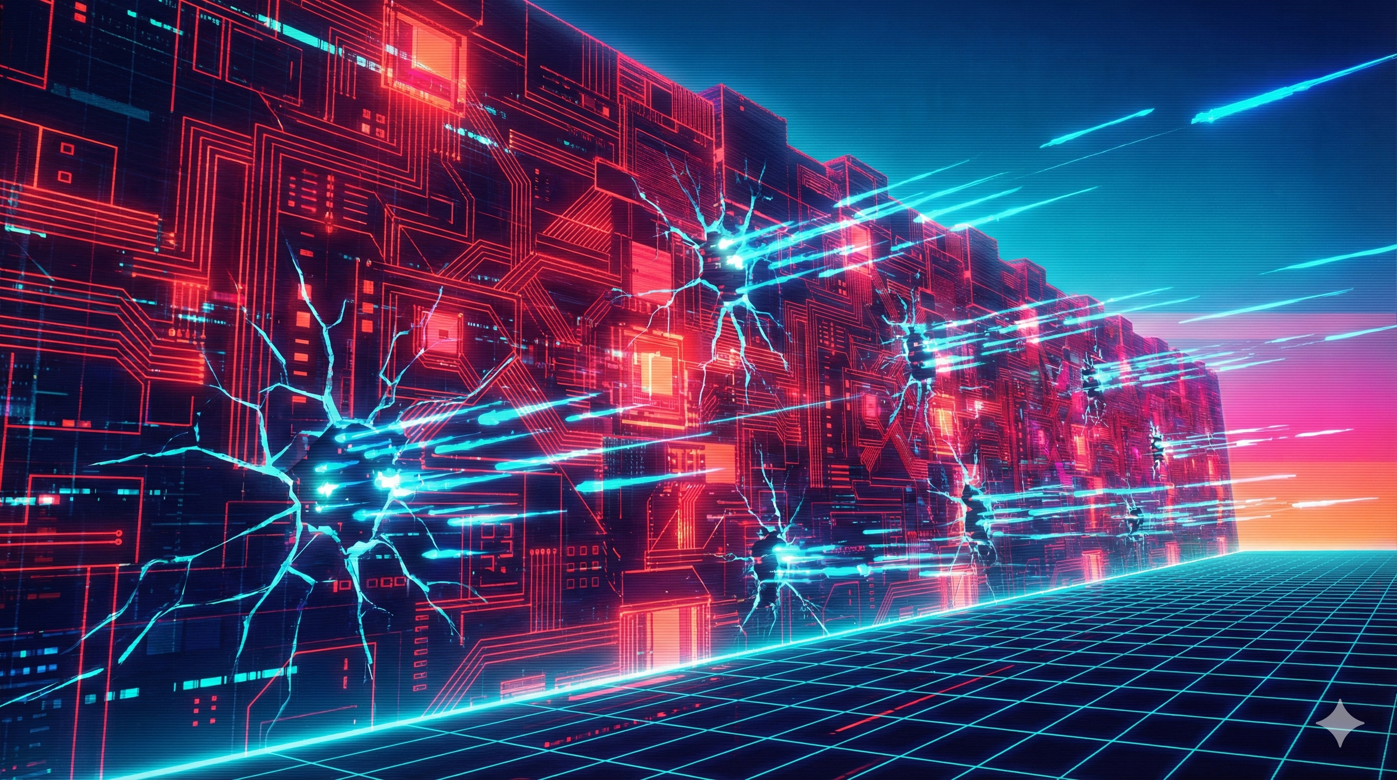 Penetration Testing - Illustration eines simulierten Cyberangriffs zur Identifikation von Sicherheitsluecken